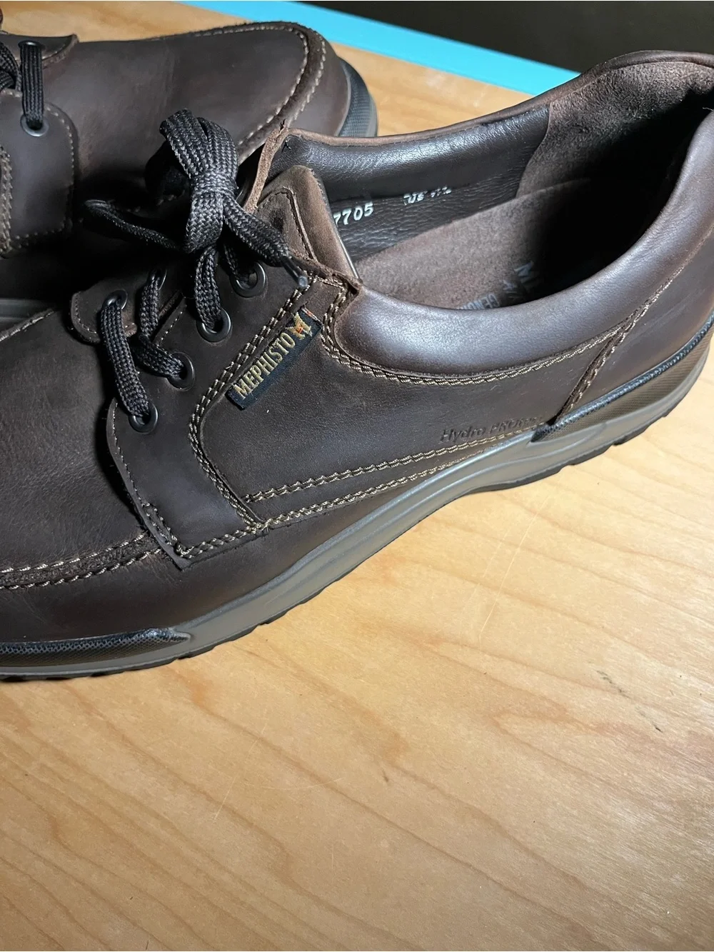 Mephisto Men's Brown Leather Lace-Up Casual Oxfords